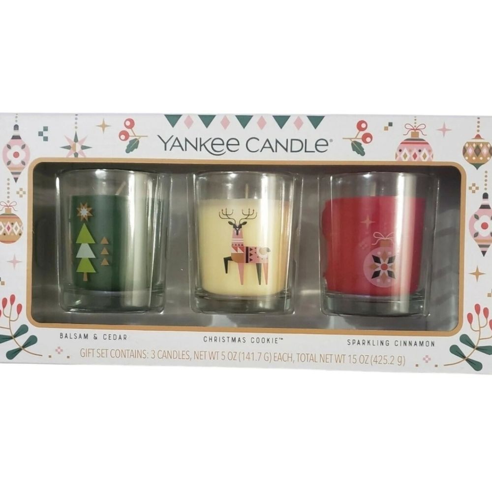 Yankee Candle Holiday Scented Candles Balsam Cedar Christmas Cookie Cinnamon *